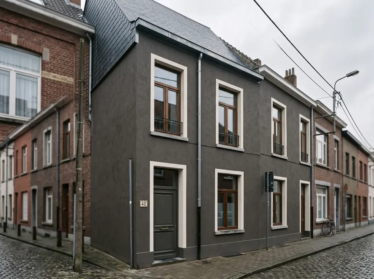 Façade ravalée et hydrofugée, Nivelles